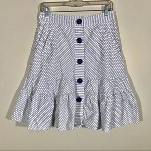 Anthropologie Odille Meandering Seersucker Skirt